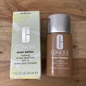 Clinique Even Better Makeup SPF 15 CN 78 Nutty Medium 1 Oz Foundation‎ New